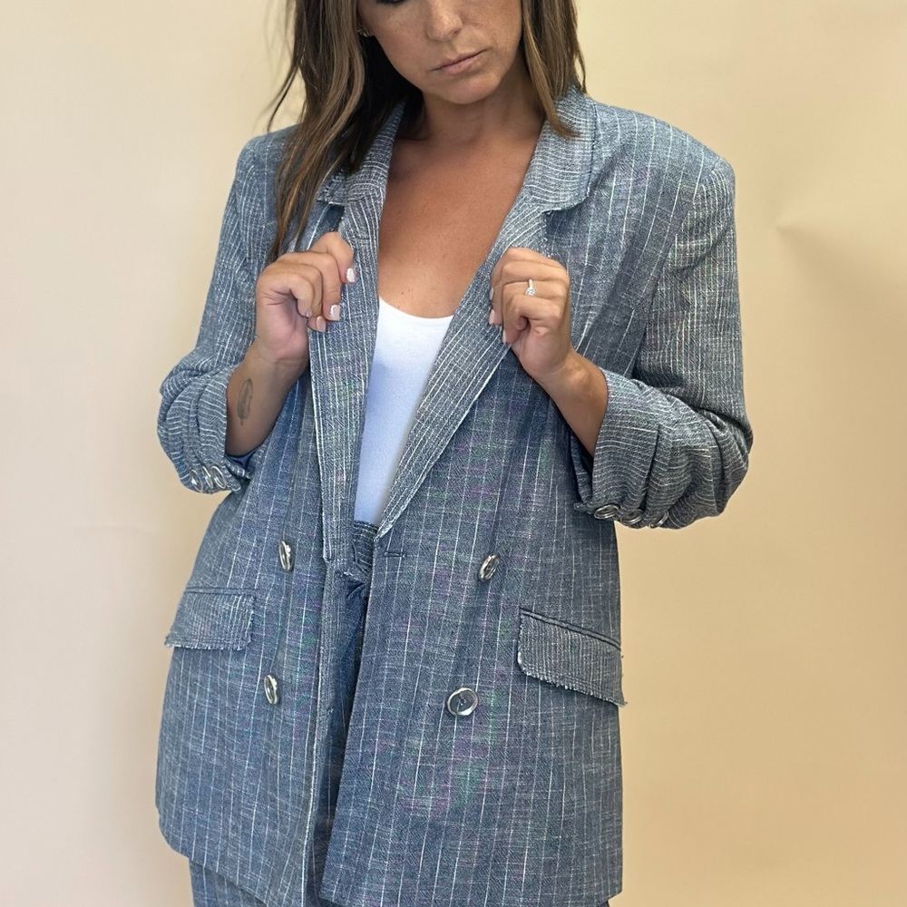 Ramy Brook pin striped Blazer Classic Suit Jacket